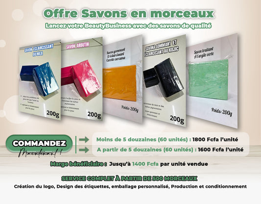 L'offre Savons en morceau