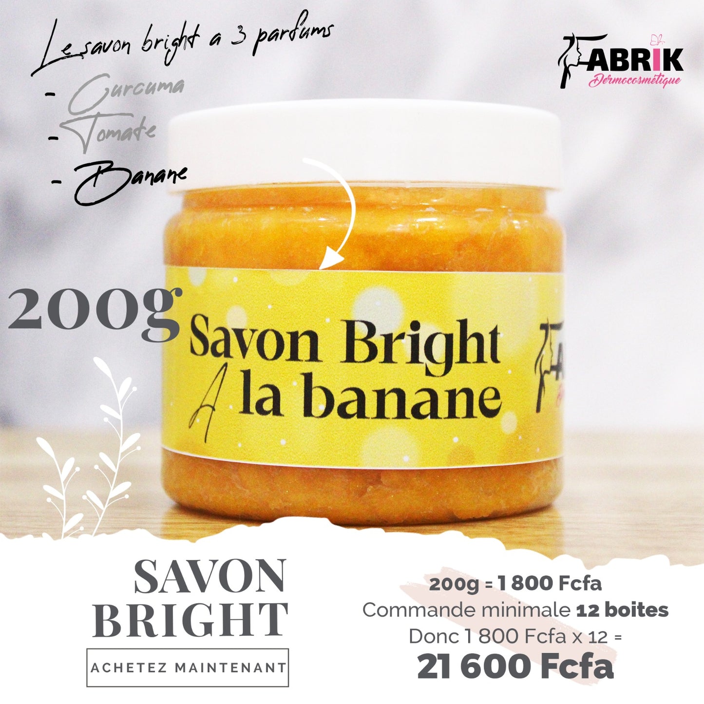 Pack de Douze pièces - Savon Bright à la Banane